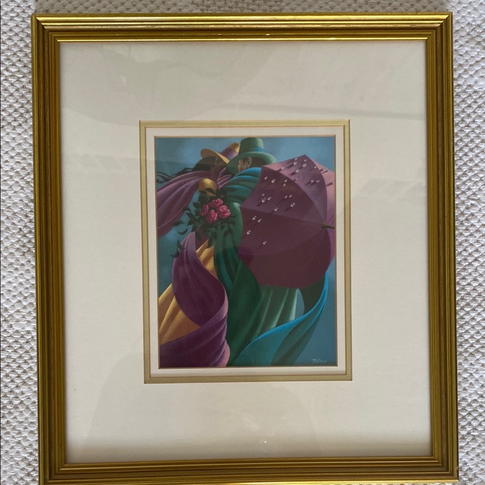 Canadian Claude Théberge Artist Framed Art Print “Les Begonias”